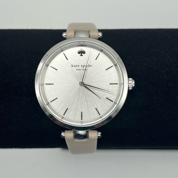 Kate Spade NWT Silver and Beige Ladies Watch Working - Picture 6 of 10